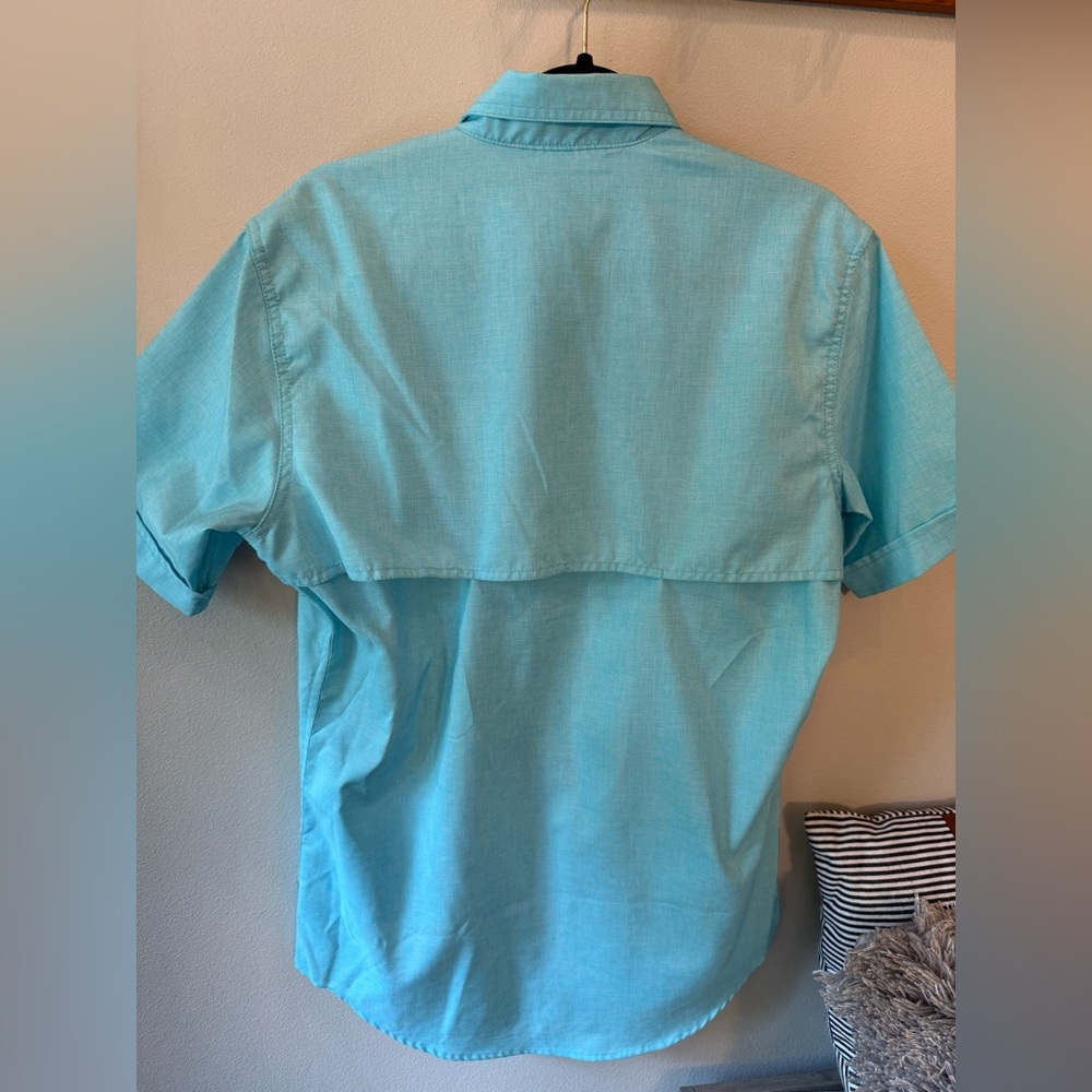 IZOD MENS SURFSIDE BEACH WOVEN SHORT SLEEVE BUTTON DOWN SHIRT SMALL NWOT - Picture 12 of 12
